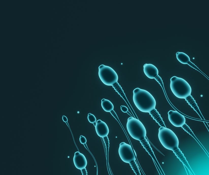 graphic creation of magnified sperm