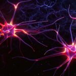 abstract of neurons firing