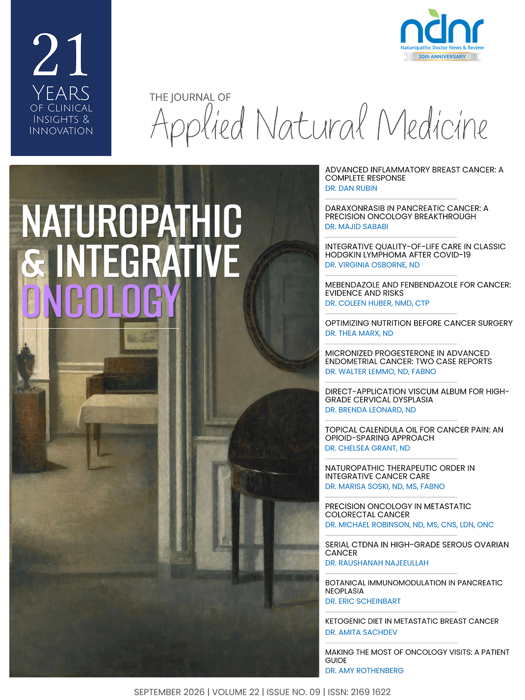 September 2026: Oncology, Nutrition and Mito Health